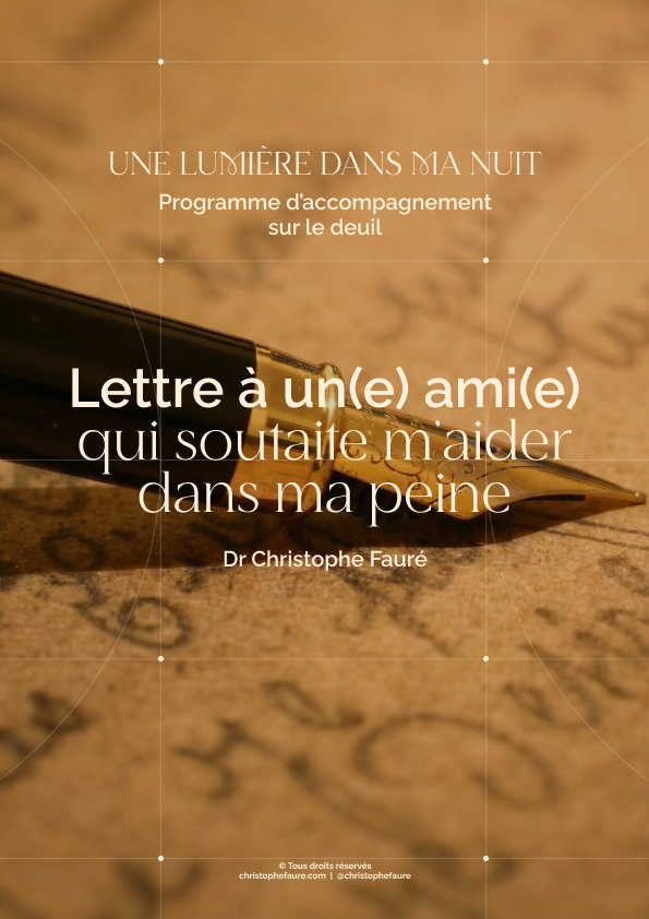 Lettre à un-e ami-e qui souhaite m'aider dans ma peine